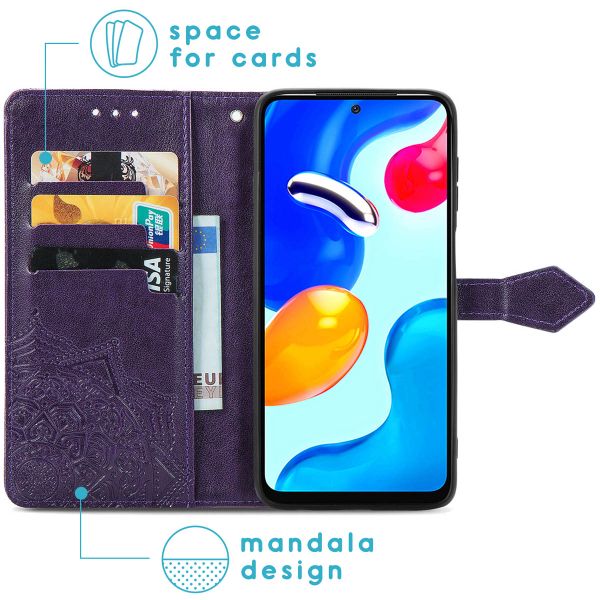 imoshion Mandala Bookcase Xiaomi Redmi Note 11 (4G) / Note 11S (4G)  - Paars