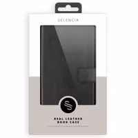 Selencia Echt Lederen Bookcase Samsung Galaxy S21 - Zwart
