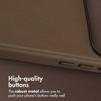Accezz Leather Back Cover with MagSafe Apple iPhone 17 Pro Max - Coffee Brown