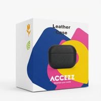 Accezz Genuine leather case  Apple AirPods 1 / 2 - Black