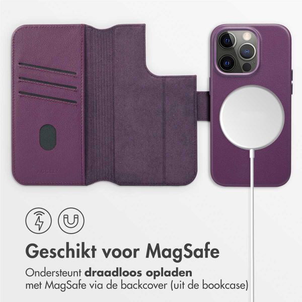 Accezz Leather Bookcase 2-in-1 met MagSafe Apple iPhone 14 Pro - Heath Purple
