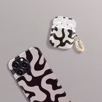 Selencia Vivid Case Apple AirPods 1 / 2 - Art Wave Black