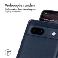 imoshion Brushed Backcover Google Pixel 7a - Donkerblauw