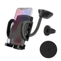 Scosche StuckUp™ 4-in-1 Telefoonhouder Auto - Universeel - Dashboard / Voorruit / Ventilatierooster / Bekerhouder - Zwart