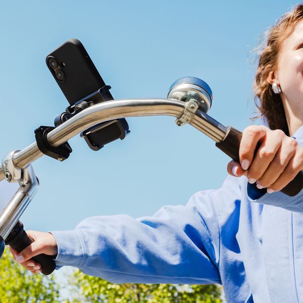 imoshion Aluminium Telefoonhouder Fiets - 360° draaibaar - Lichtgewicht - Universeel - Zwart