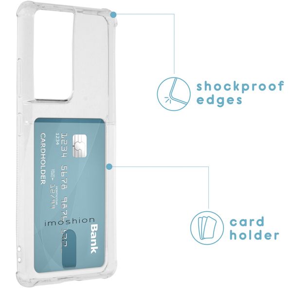imoshion Softcase Backcover met pashouder Samsung Galaxy S21 Ultra - Transparant