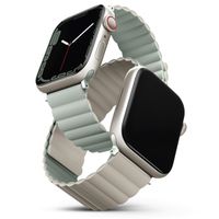 Uniq Revix dubbelzijdig bandje Apple Watch Series 1 t/m 9 / SE (38/40/41 mm) | Series 10 / 11 (42 mm) - Sage / Beige