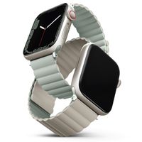 Uniq Revix dubbelzijdig bandje Apple Watch Series 1 t/m 9 / SE (38/40/41 mm) | Series 10 (42 mm) - Sage/Beige