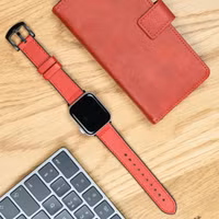 imoshion Echt lederen bandje Apple Watch Series 1 t/m 9 / SE (38/40/41 mm) | Series 10 / 11 (42 mm) - Rood