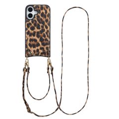 Selencia Nova Telefoonhoes met Koord en Pashouder Apple iPhone 17 - Leopard