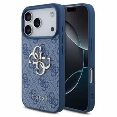 Guess 4G Metal Logo Backcover Apple iPhone 17 Pro Max - Blauw