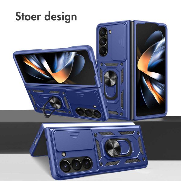 imoshion Rugged Backcover met ring Samsung Galaxy Z Fold 5 - Donkerblauw