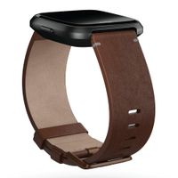 Fitbit Leather band Fitbit Versa / Versa 2 / Versa Lite - Maat L - Cognac