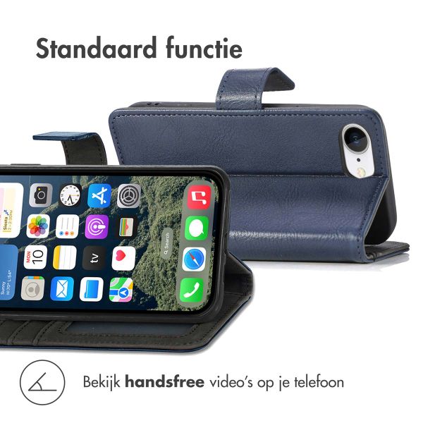 imoshion Luxe Bookcase Apple iPhone 16e - Donkerblauw