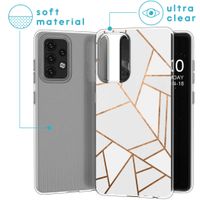 imoshion Design hoesje voor Samsung Galaxy A52(s) (5G/4G) - Grafisch Koper / Wit