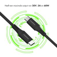 imoshion Braided USB-C naar USB-C kabel - 3 meter - Zwart  