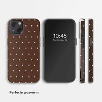 Selencia Vivid Backcover Apple iPhone 13 - Happy Dots Chocolate
