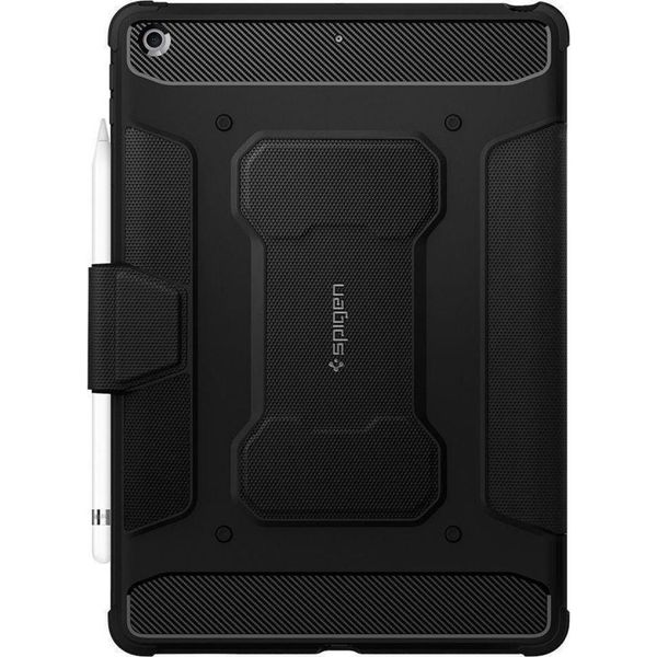 Spigen Rugged Armor Pro Bookcase Apple iPad 9 (2021) 10.2 inch / iPad 8 (2020) 10.2 inch / iPad 7 (2019) 10.2 inch - Zwart