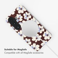 Selencia Vivid Back Cover with MagSafe Samsung Galaxy S26 - Choco Flower Pop