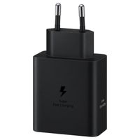 Samsung Galaxy Snellader met twee USB-C poorten - Inclusief USB-C kabel - 50 Watt - Zwart