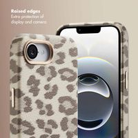 Selencia Sabi Back Cover Panther Print with MagSafe Apple iPhone 17e / 16e - Soft Ivory