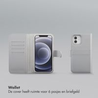 Selencia Olyn Uitneembare Bookcase met MagSafe Apple iPhone 12 (Pro) - Grijs