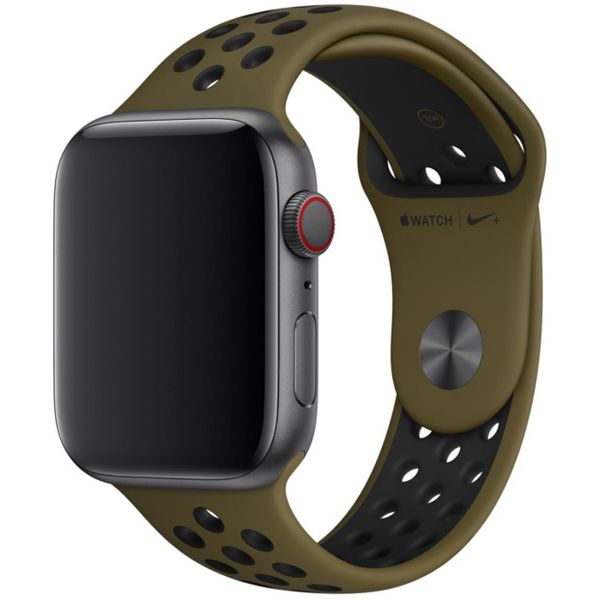 Apple Nike Sport Band Apple Watch Series 1-10 / SE / Ultra (2) - 42/44/45/46/49 mm - Olive Flak/Black