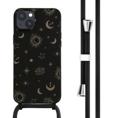 imoshion Siliconen design hoesje met koord Apple iPhone 14 Plus - Sky Black