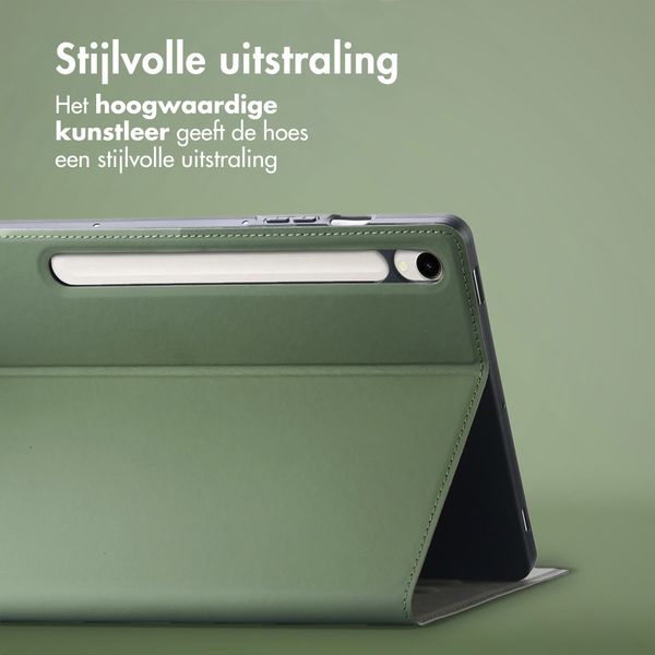 Accezz Classic Tablet Case Samsung Galaxy Tab S10 Ultra / Tab S9 Ultra - Groen