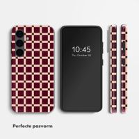 Selencia Vivid Backcover met MagSafe Samsung Galaxy S24 - Check This Burgundy