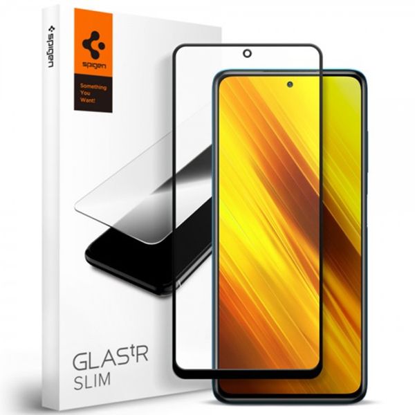 Spigen GLAStR Screenprotector Xiaomi Poco X3 (Pro) - Zwart