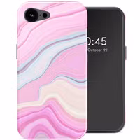 Selencia Vivid Backcover met MagSafe Apple iPhone 16e - Pastel Lipstick Marble