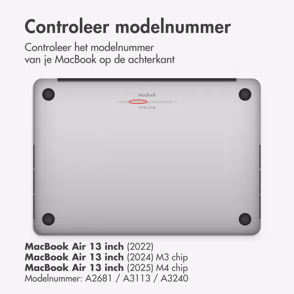 Accezz Magnetische Screenprotector Apple MacBook Air 13 inch (2022 / 2024 M3 chip / 2025 M4 chip)