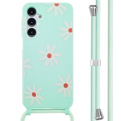 imoshion Siliconen design hoesje met koord Samsung Galaxy A16 5G - Green Flower Distance