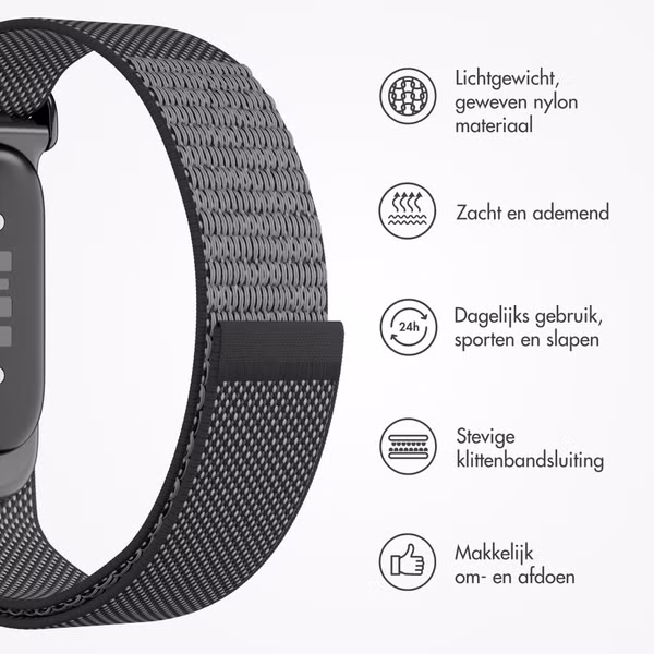 imoshion Nylon bandje Fitbit Air - Zwart