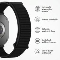 imoshion Nylon Strap Samsung Galaxy Watch 9 (40/44mm) / Watch 8 (40/44mm) / Classic (46mm) - Black