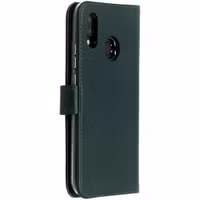Selencia Echt Leren Bookcase Huawei P20 Lite - Groen
