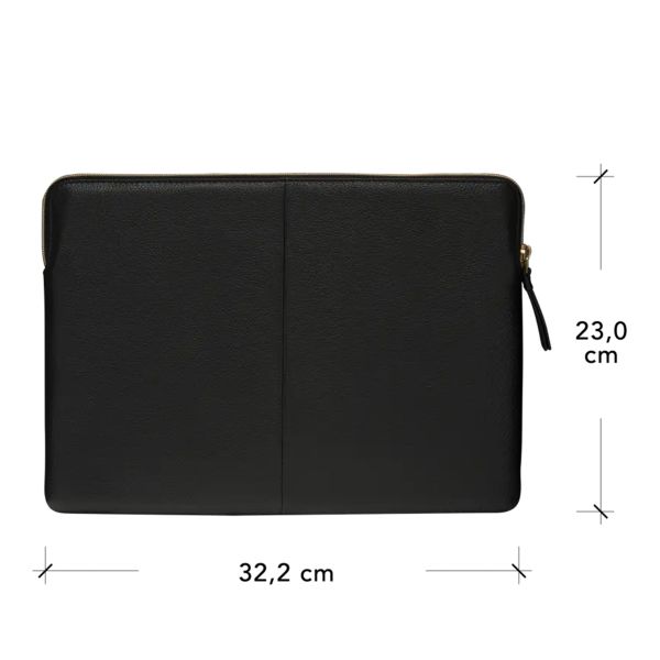 dbramante1928 Paris Sleeve - Laptop hoes 13 inch - Echt leer - MacBook Pro 13 inch / Air 13 inch - Night Black