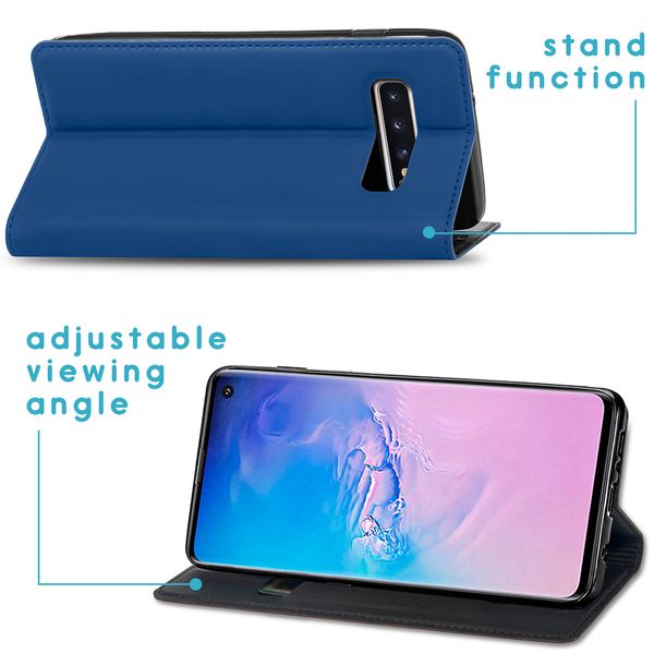 imoshion Slim Folio Bookcase Samsung Galaxy S10 - Donkerblauw
