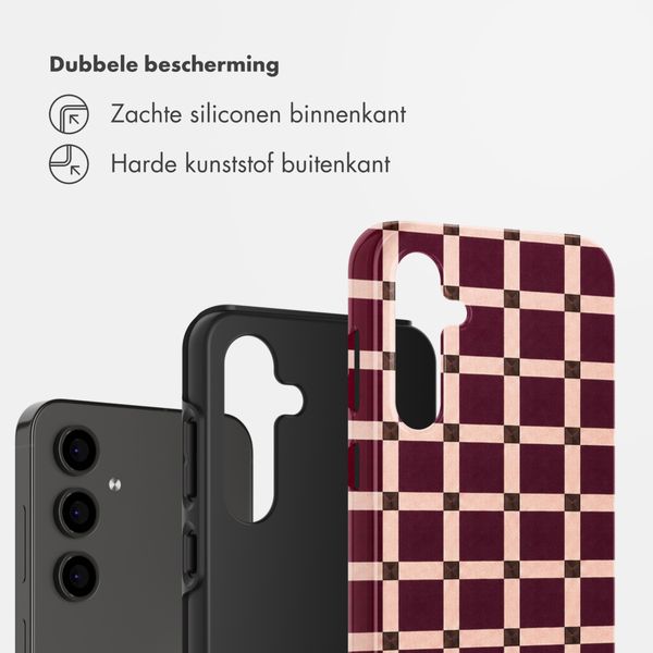 Selencia Vivid Backcover Samsung Galaxy S24 FE - Check This Burgundy