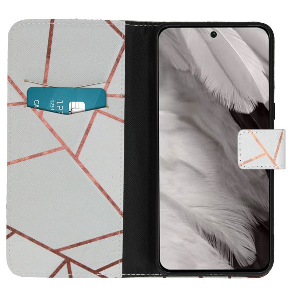 imoshion Design Softcase Bookcase Google Pixel 8 Pro - White Graphic