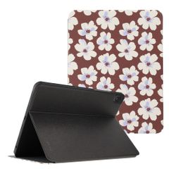 Selencia Vivid tablethoes Samsung Galaxy Tab A11 Plus / A9 Plus - Choco Flower Pop