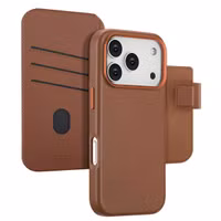 Accezz Leather Bookcase 2-in-1 met MagSafe Apple iPhone 17 Pro - Sienna Brown