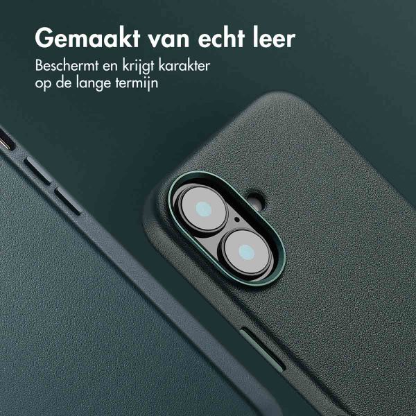 Accezz MagSafe Leather Backcover Apple iPhone 16 - Cedar Green