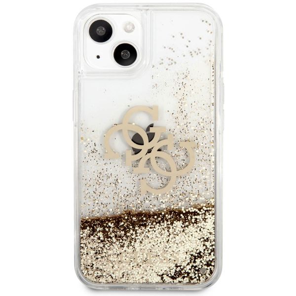 Guess 4G Logo Liquid Glitter Backcover iPhone 13 Mini - Gold