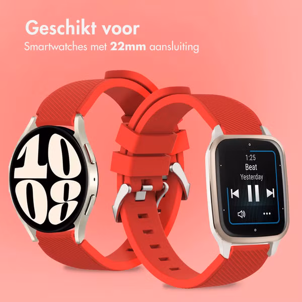 imoshion Flexibel Siliconen bandje - Universeel 22 mm aansluiting - Rood