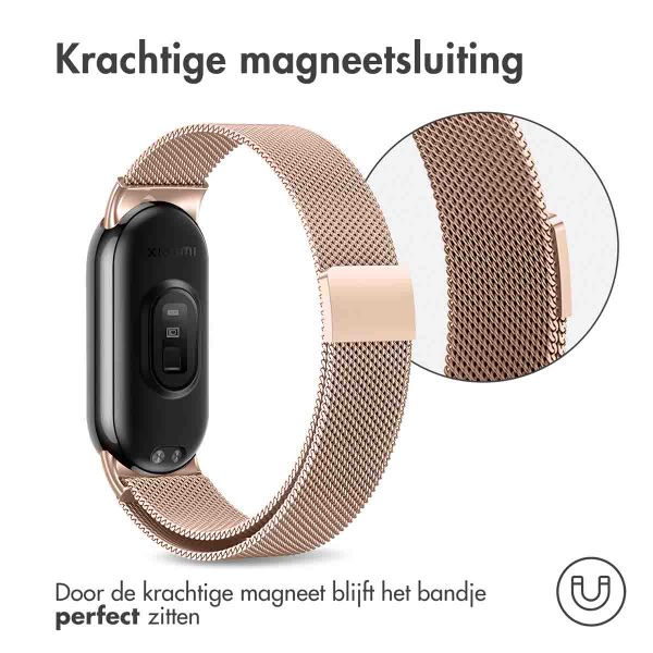 imoshion Milanees magnetisch bandje Xiaomi Smart Band 8 / 9 - Rosé Goud