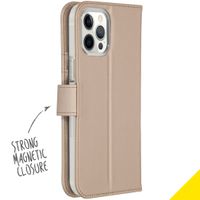 Accezz Wallet Softcase Bookcase Apple iPhone 12 Pro Max - Goud