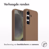 Accezz Liquid Silicone Backcover met MagSafe Samsung Galaxy S25 - Lichtbruin