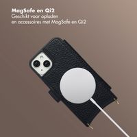 Selencia Riva Bookcase met MagSafe en Koord Apple iPhone 14 / 13 - Zwart